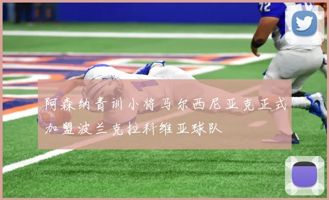 阿森纳青训小将马尔西尼亚克正式加盟波兰克拉科维亚球队